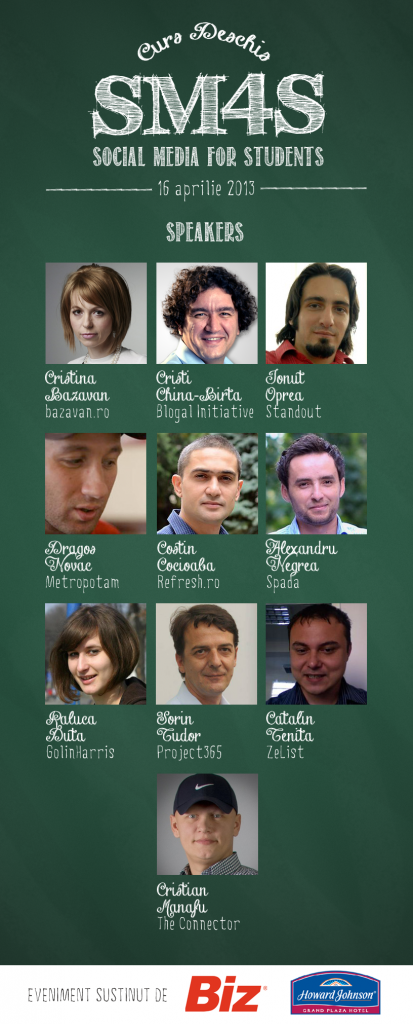 social media pentru studenti aprilie 2013 afis