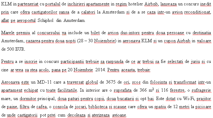 concurs klm