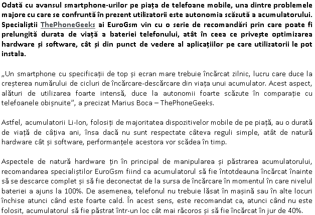 sfaturi pentru baterie telefon 1
