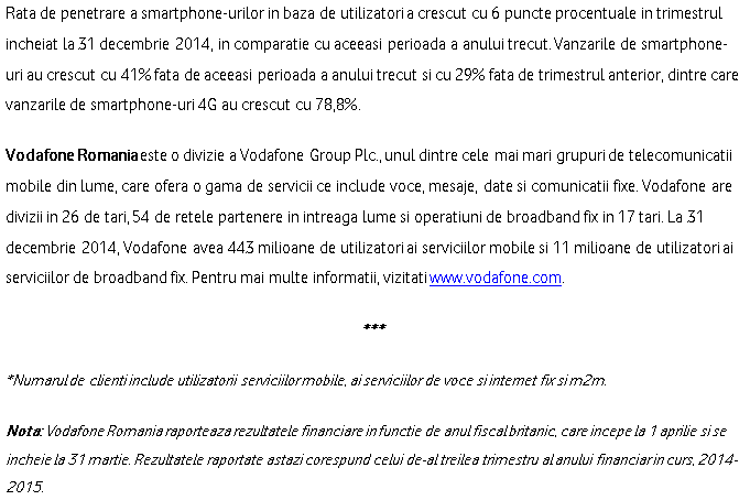 rezultate  financiare vodafone 2